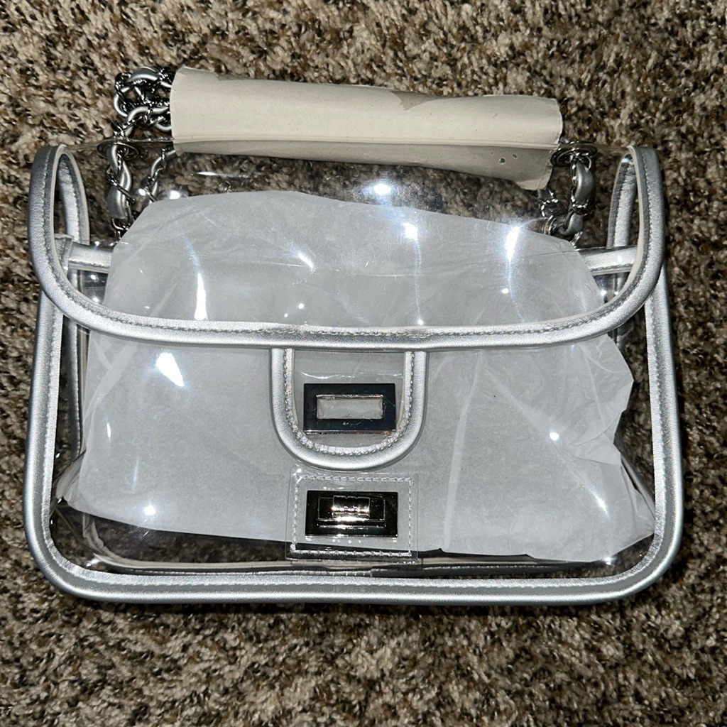 Clear Bag With Silver Trim